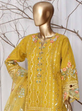 Romosh Embroidered Organza 3 Piece Stitched Suit RNPC25FE D-224-YLW
